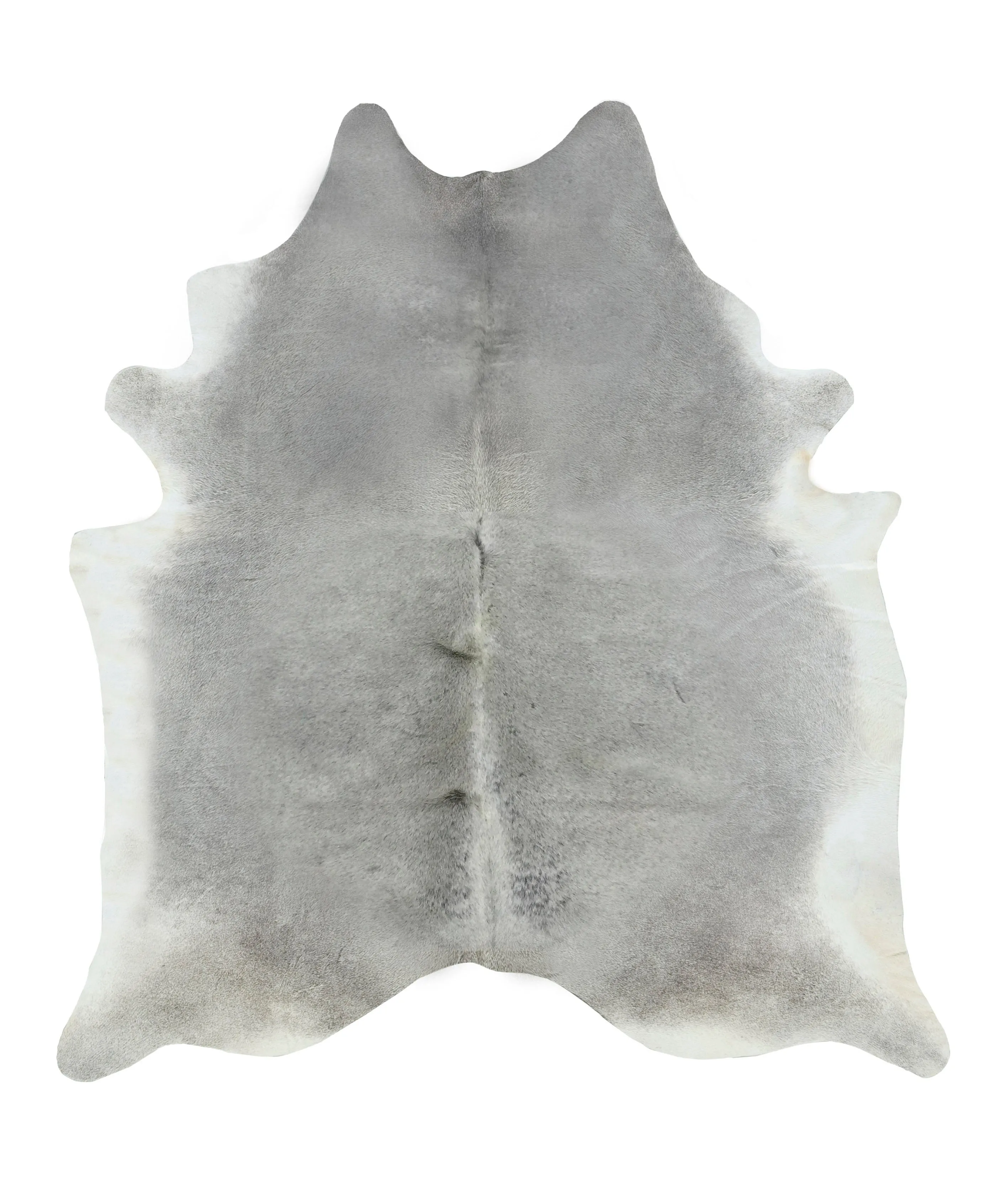 Gray Solid Cowhide Rug - L