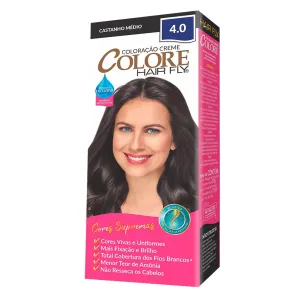 Hair Fly Coloring Cream Colors 4.0 - Medium Brown 125g