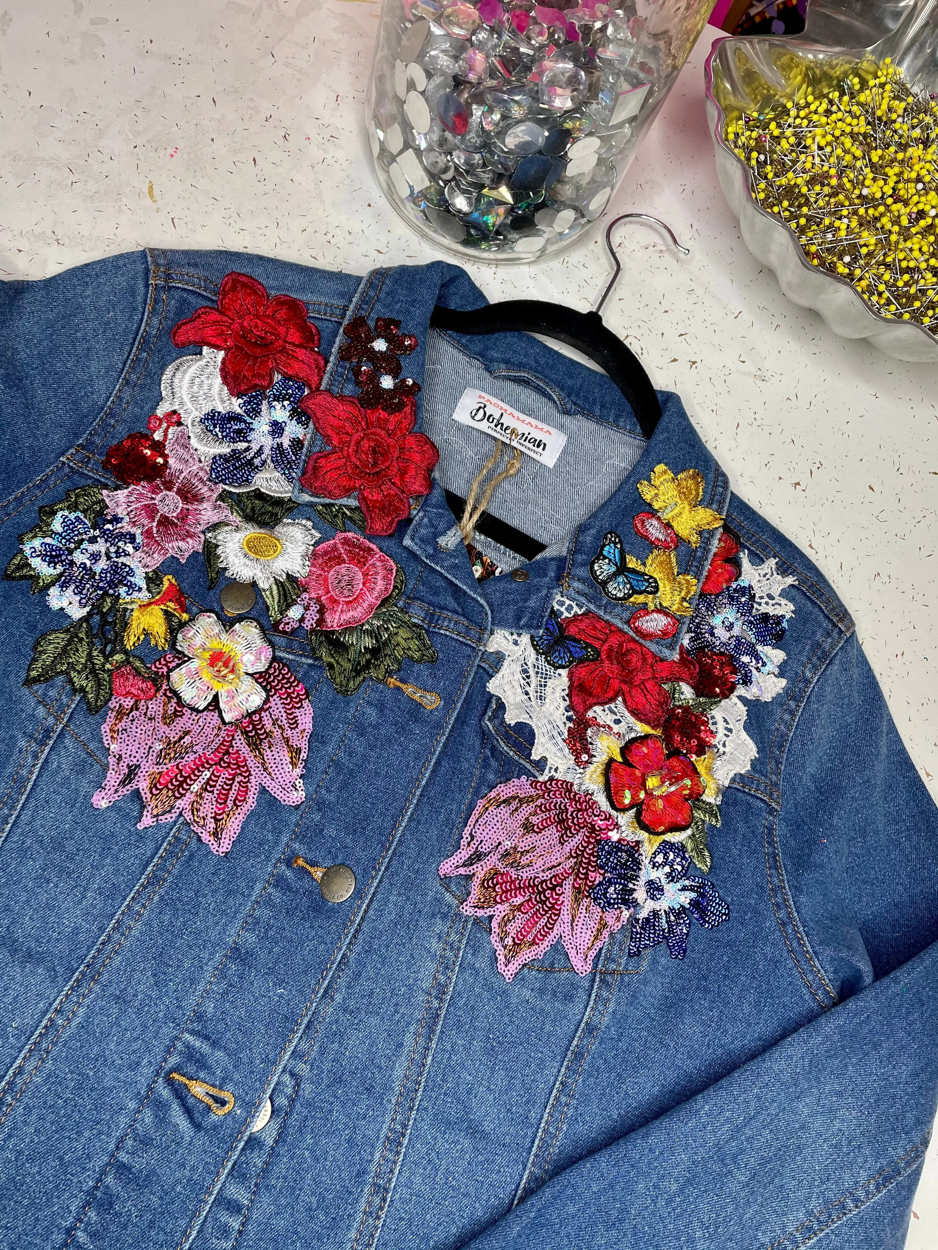Hamsa Love Denim Jacket