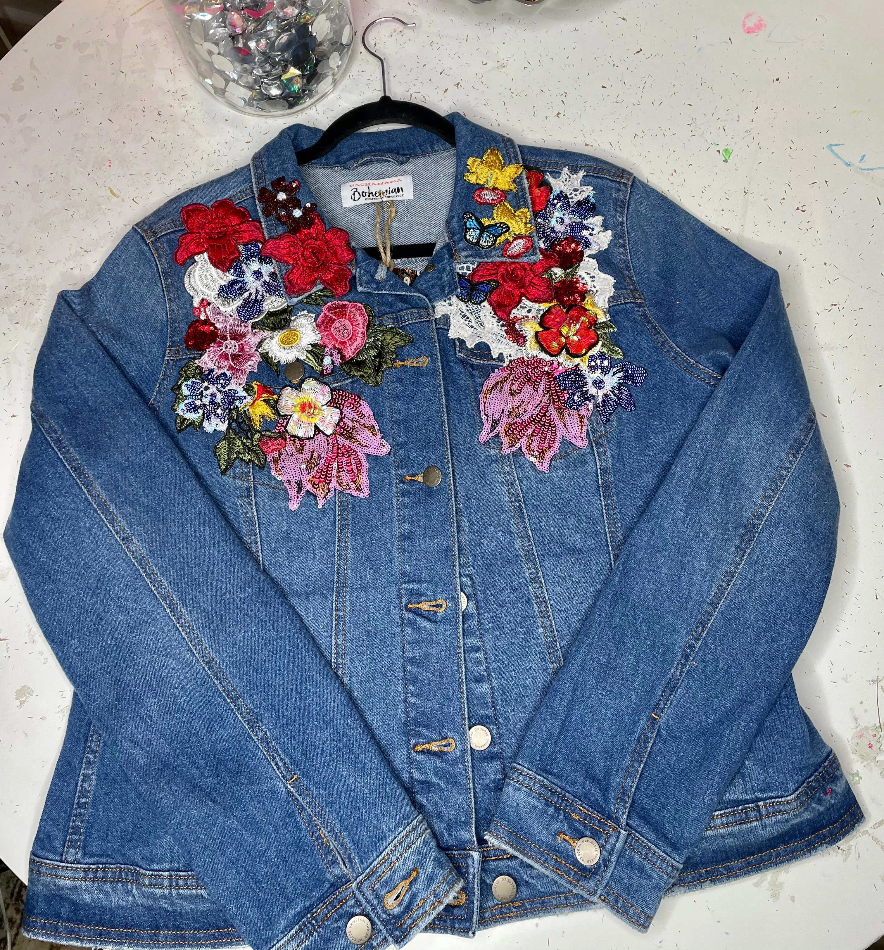 Hamsa Love Denim Jacket