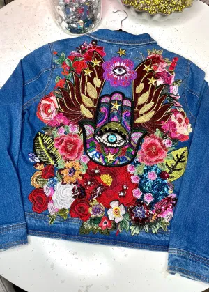 Hamsa Love Denim Jacket
