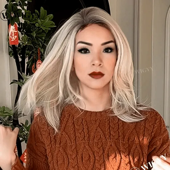 Helen - Wigyy Blonde Side Parting Daily Use Elegant Wig
