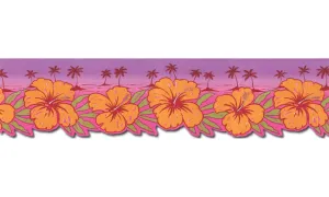 Hibiscus Flowers TW38032DB Wallpaper Border