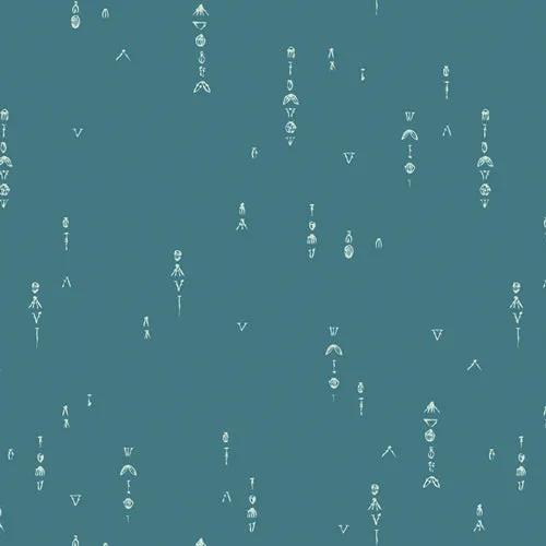 Hooked Symbols Arranged in Teal by Mathew Boudreaux