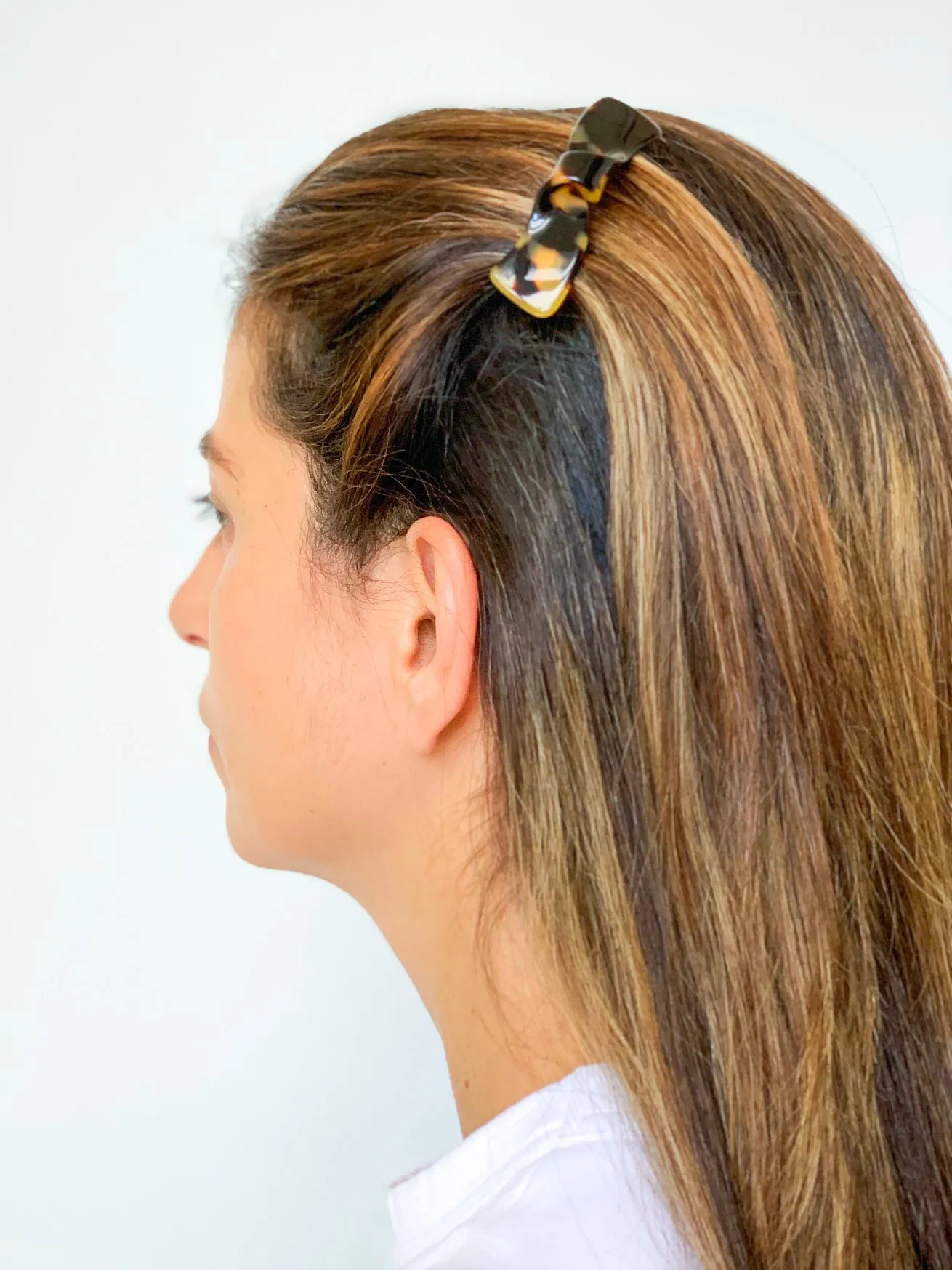 Julia Small Dark Tortoiseshell Bow Hair Clip