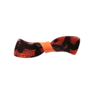 Julia Small Dentelle Orange Bow Hair Clip