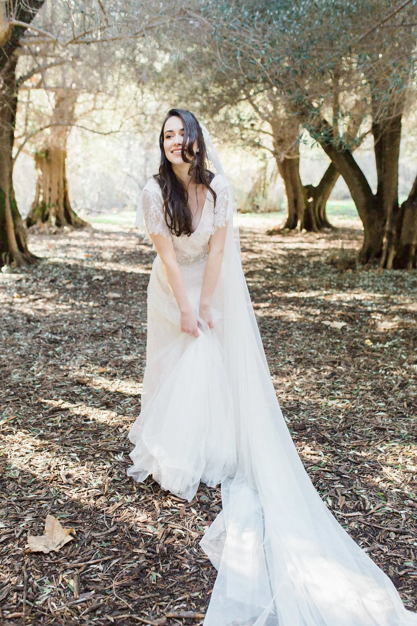 Juliet Cap Beaded Wedding Veil | Cathedral Length with Blusher
