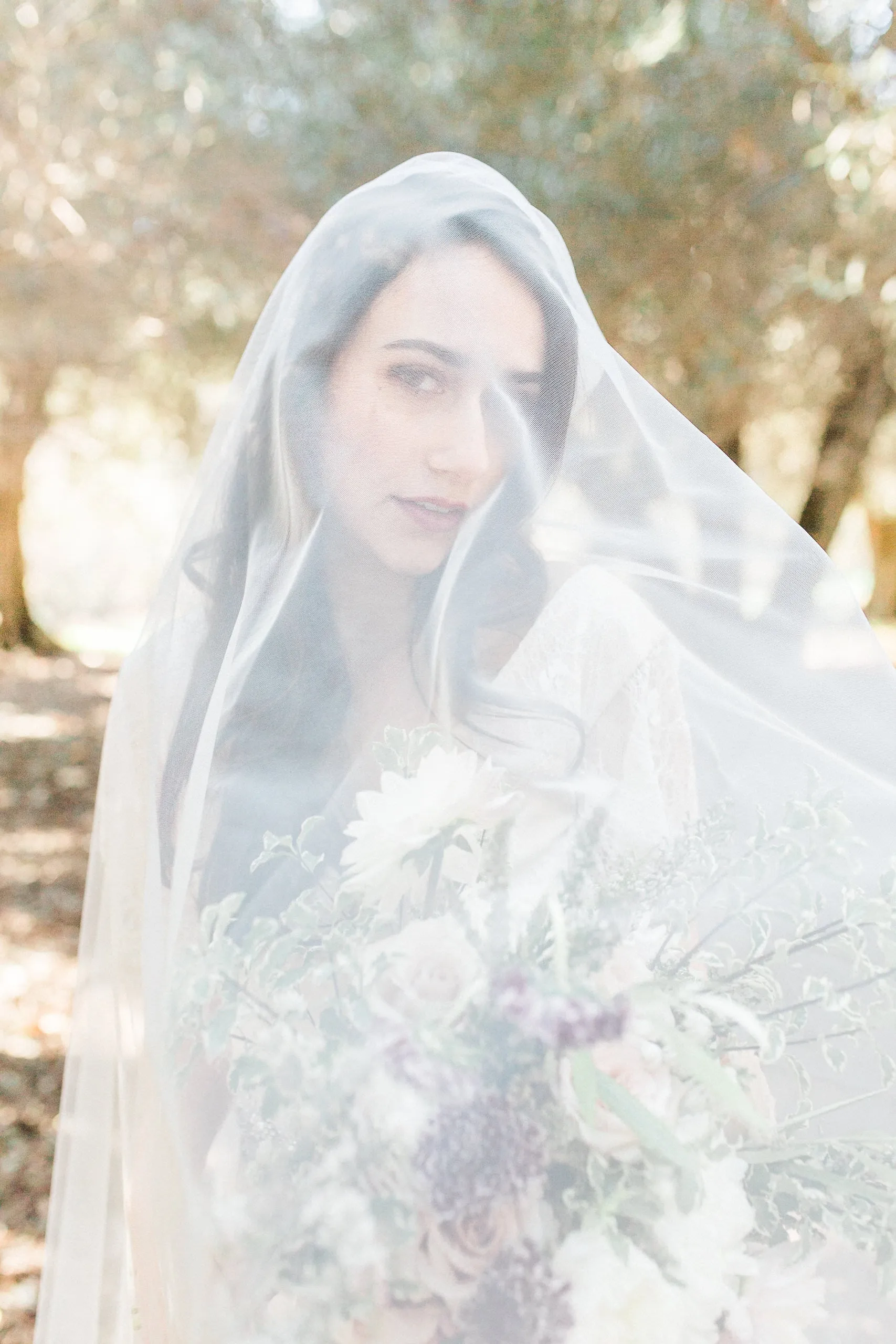 Juliet Cap Beaded Wedding Veil | Cathedral Length with Blusher