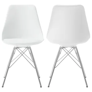 Juniper Polypropylene Dining Side Chair White (Set of 2)