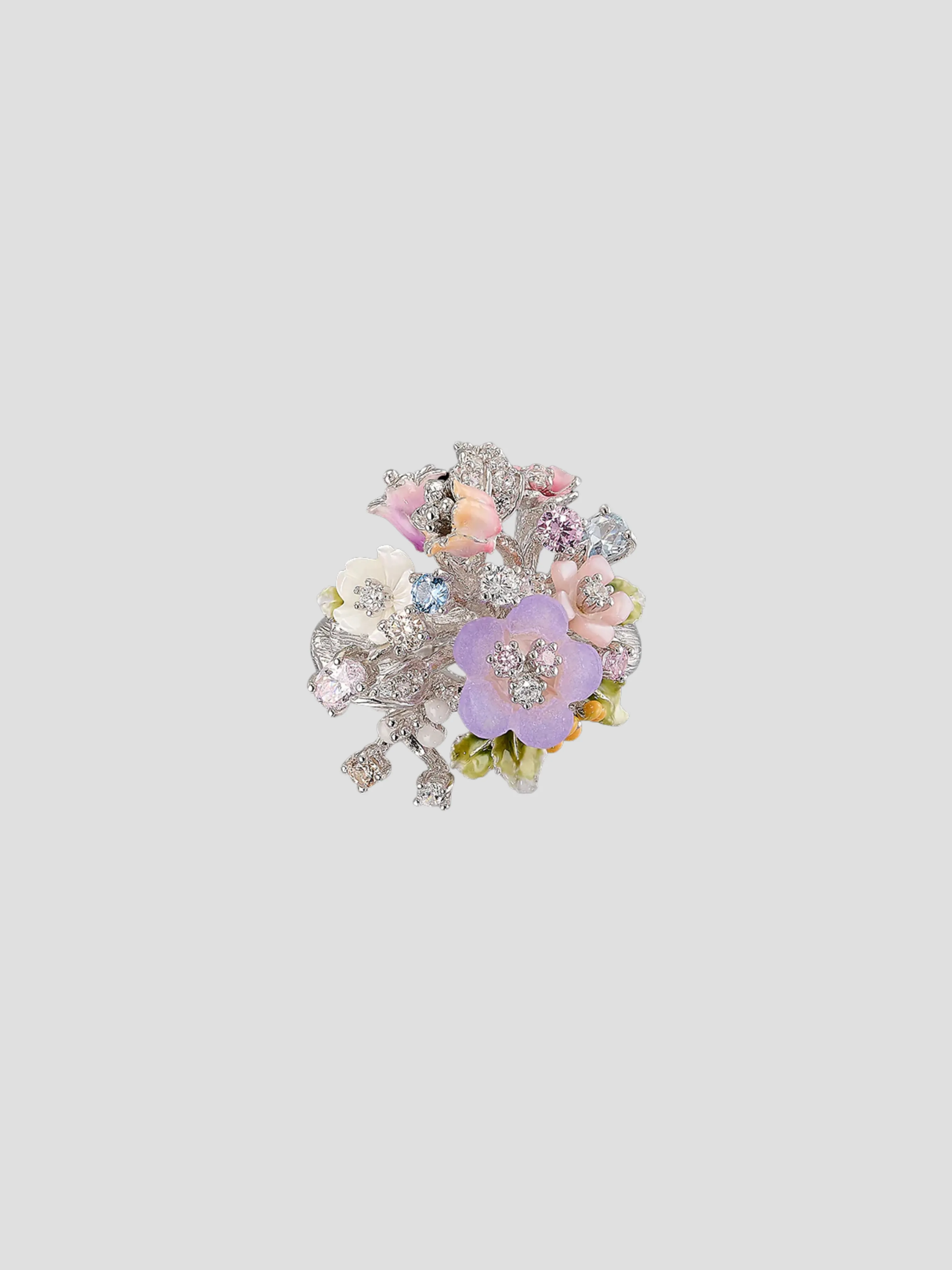 Lavender Primrose Bouquet Ring