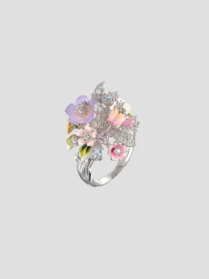 Lavender Primrose Bouquet Ring