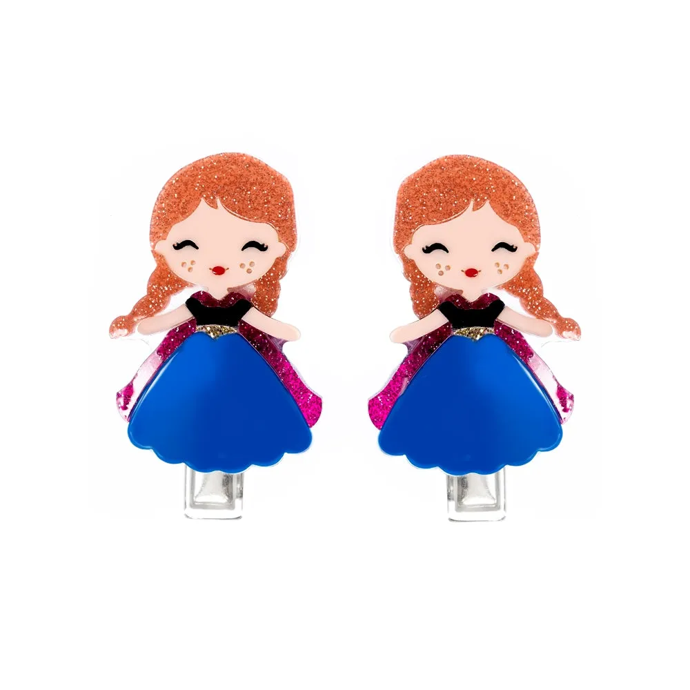 Lilies & Roses Cute Doll Clip Set - Doll with Cape