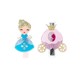 Lilies & Roses Cute Doll Clip Set - Doll with Glass Slipper & Carriage