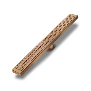 Lotus Delmar Standard Length Plain Edge Linear Shower Drain - Floor Mount - 36" Stainless Steel/Bronze