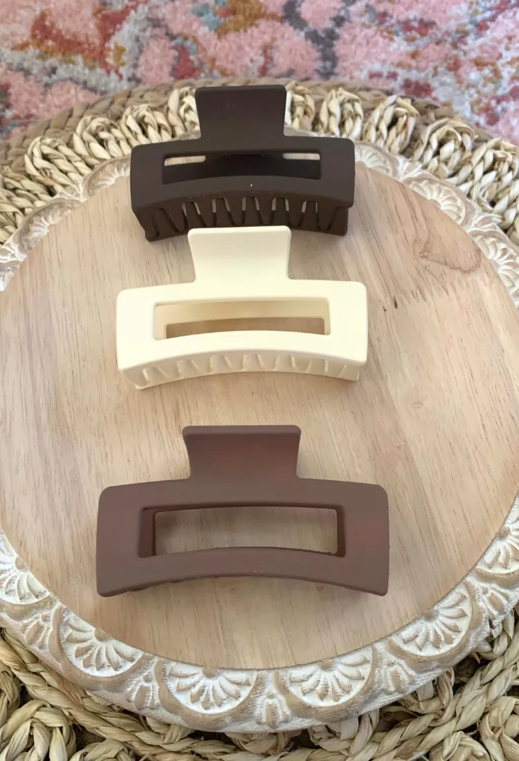 Madison Hair Claw Clip 3 Pack