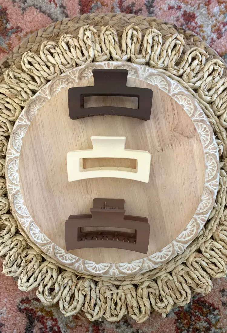 Madison Hair Claw Clip 3 Pack