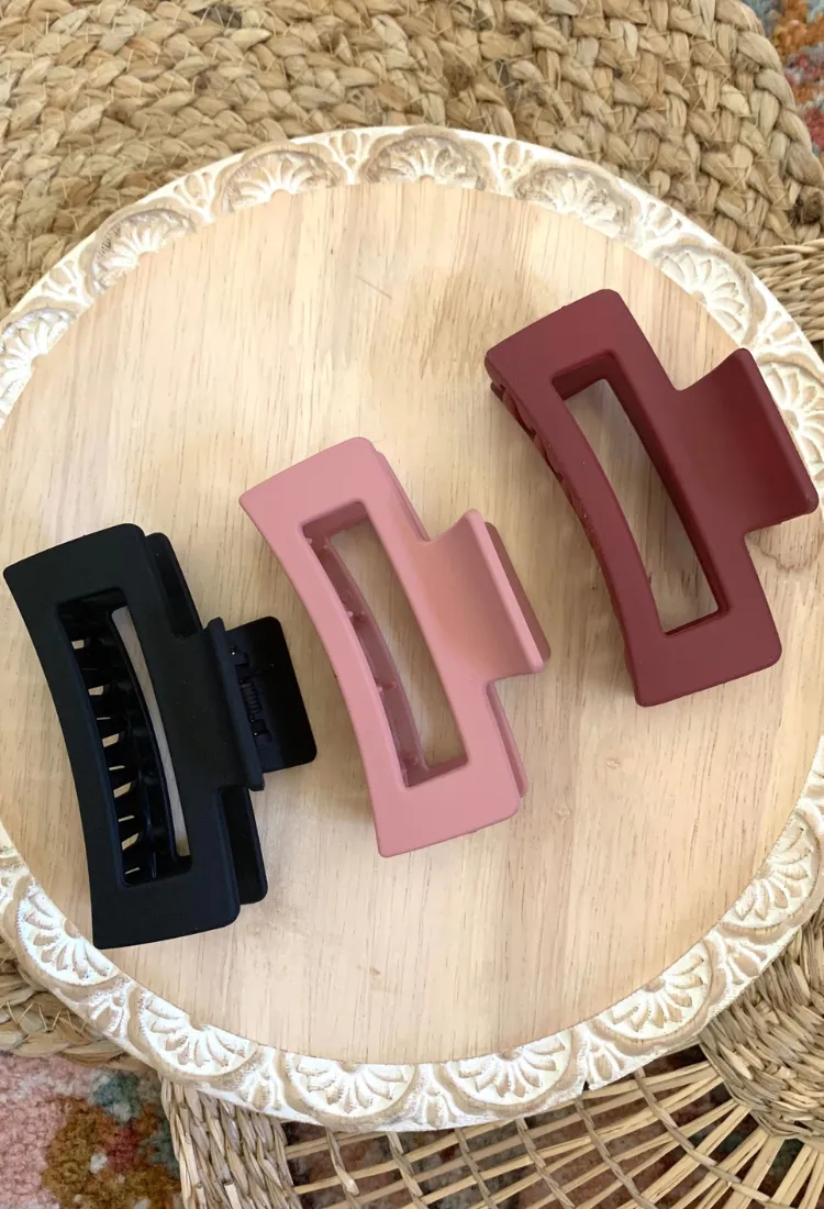 Madison Hair Claw Clip 3 Pack