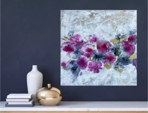 Magenta Flowers - 24" x 24"