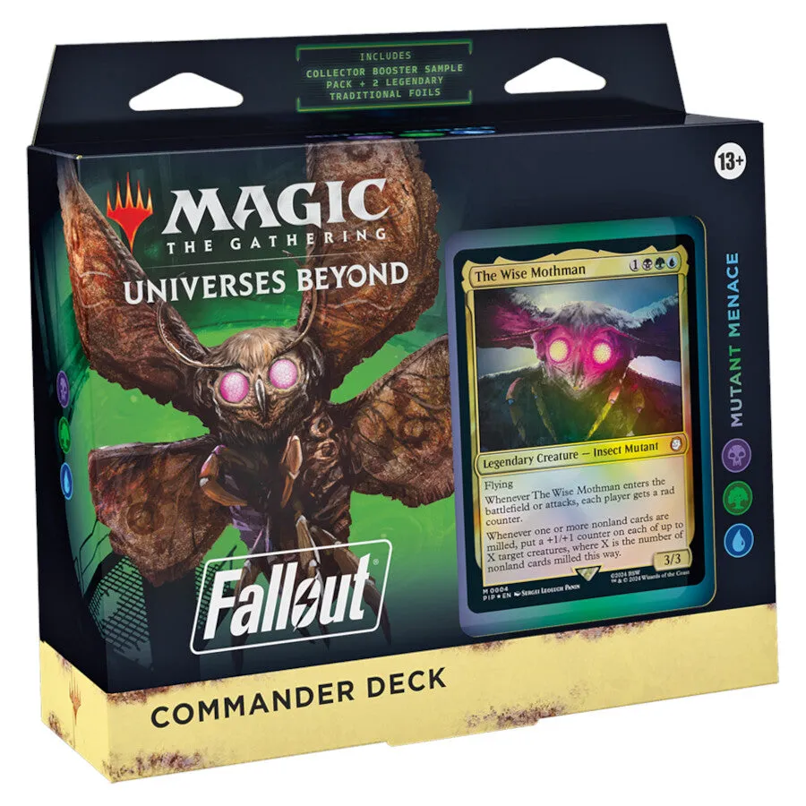 Magic: The Gathering Fallout Commander Deck – Mutant Menace (100-Card Deck, 2-Card Collector Booster Sample Pack   Accessories)
