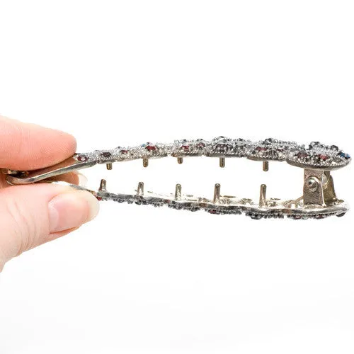 Metal Banana Clip with Crystals