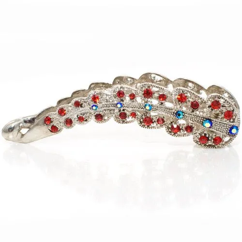 Metal Banana Clip with Crystals