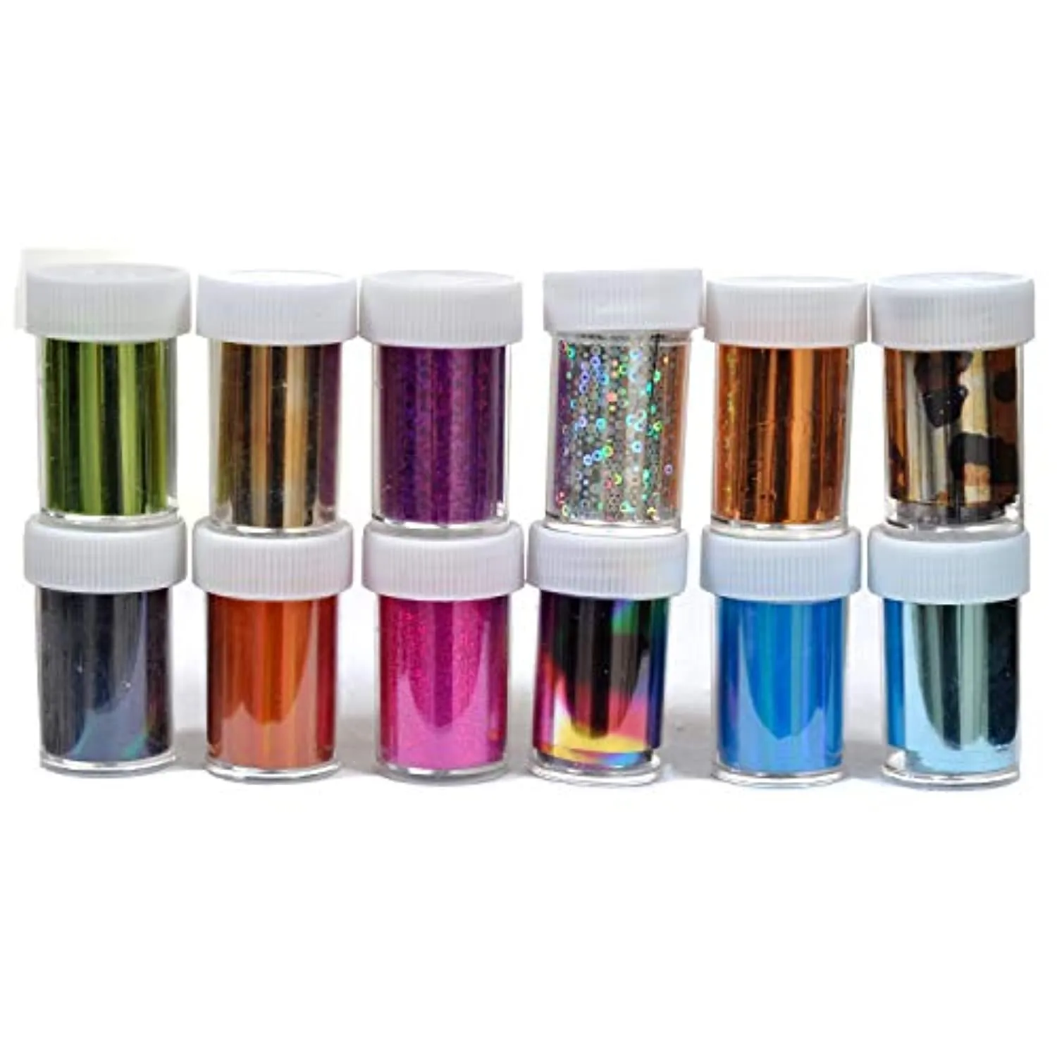 Mia Secret Nail Art Gel Set, UV.LED Foil Gel and Foil Paper 12 Pack Set, Amazing Nail Foil Kit for Manicure Art, DIY Foil Glue Gel & Foil Stickers,