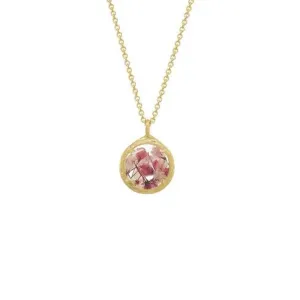 Mini Botanical Blushing Blossoms Vermeil Necklace