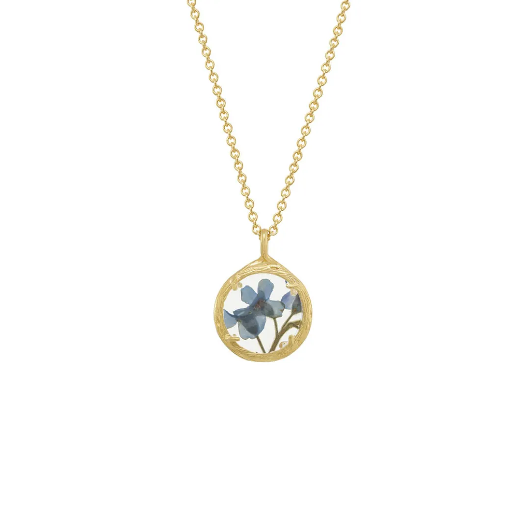 Mini Vermeil Forget Me Not Necklace