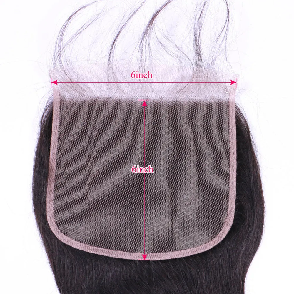 Modern Show 6x6 Straight Closure Remy Human Hair