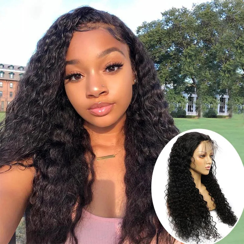 Modern Show Black 180 Density Pre Plucked 13x6 HD Transparent Lace Front Wigs Human Hair
