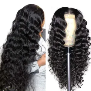 Modern Show Black Loose Wave 5x5 HD Closure Wig Human Hair