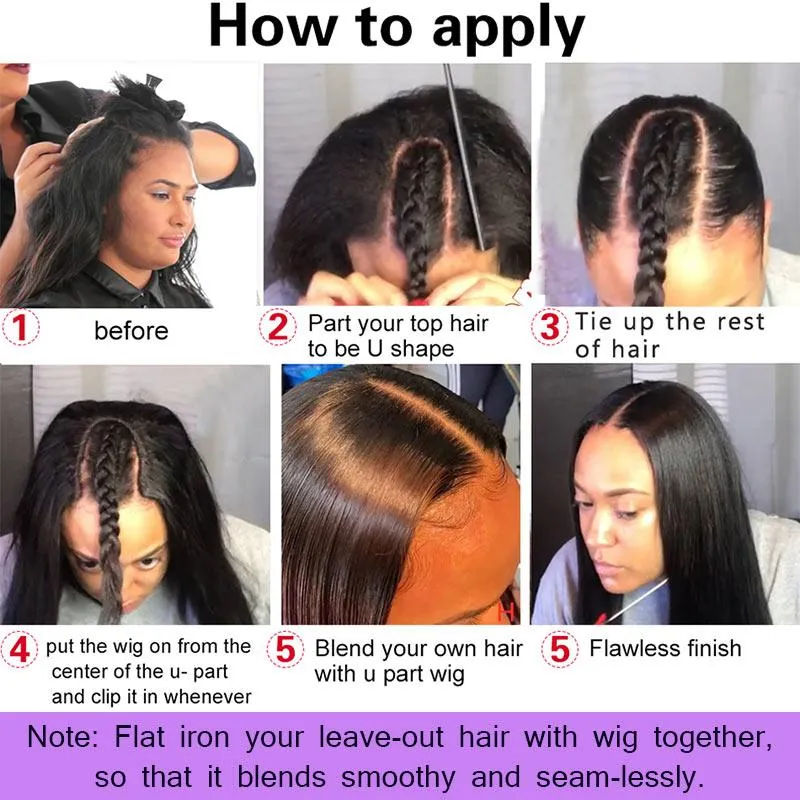 Modern Show Long Glueless U Part Wig Kinky Curly Natural Scalp Human Hair Wigs Without Leave Out