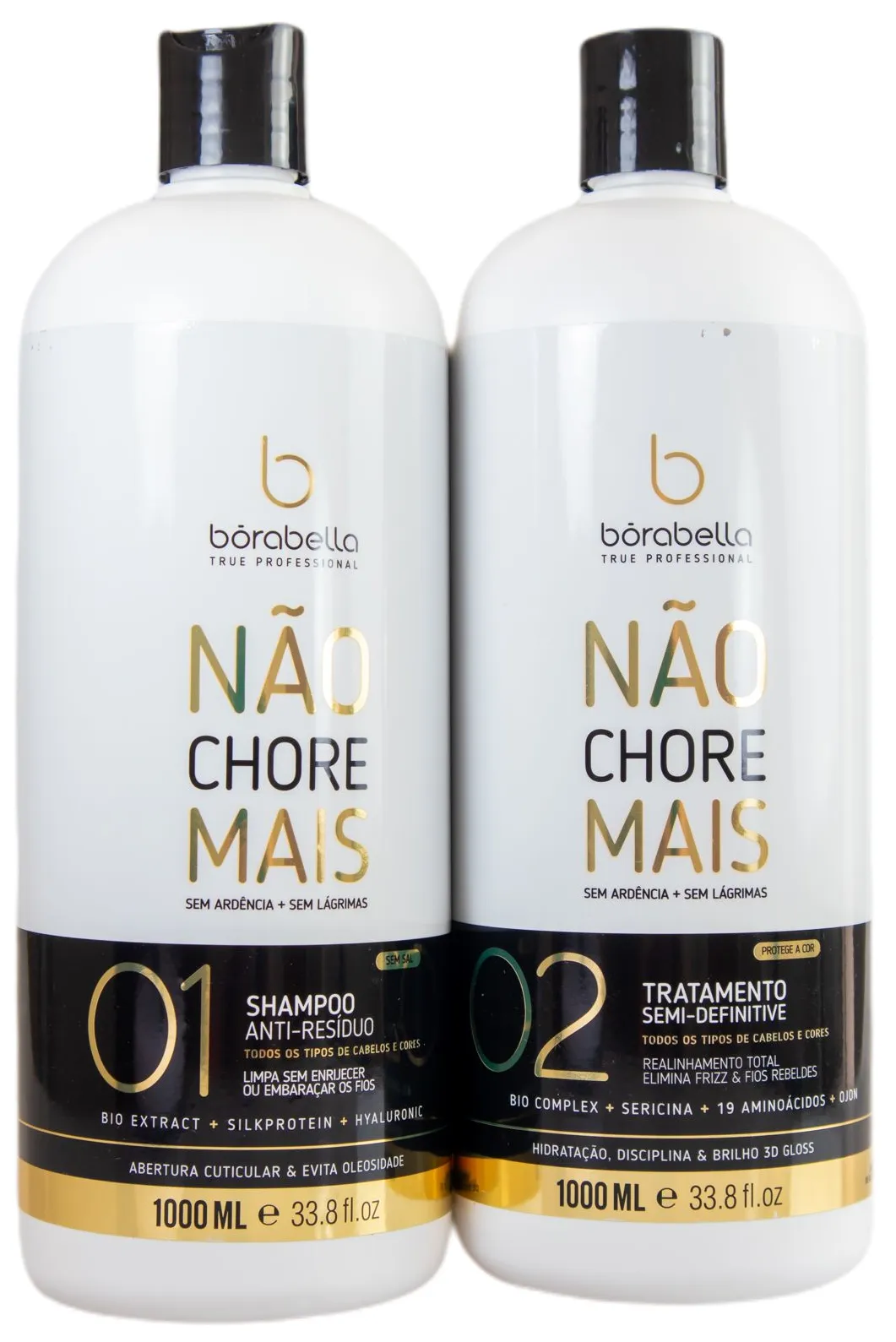 Nao Chore Mais No More Crying Progressive Hair Treatment 2x1000ml - Borabella