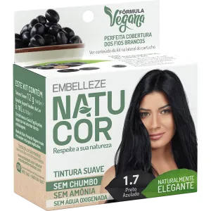 Natucor Hair Dye Naturally Elegant Bluish Black Kit