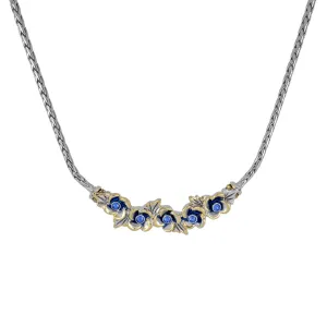 Novelão Collection Adjustable 5 Flower Two-Tone Necklace