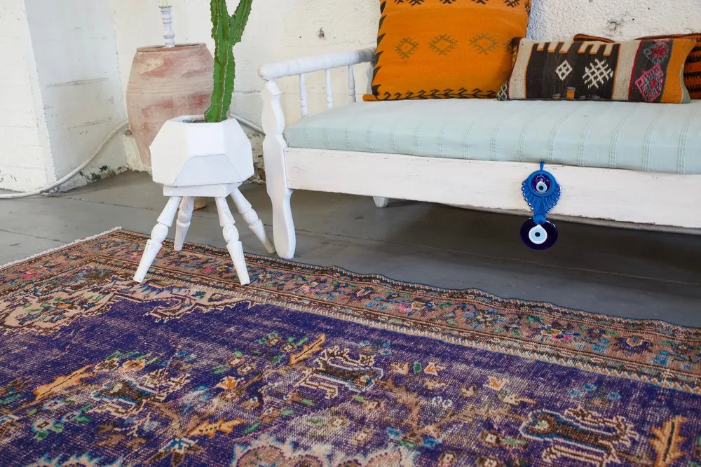 Old Demirci Oushak Rug 6.9ftx9.9ft