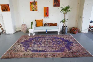 Old Demirci Oushak Rug 6.9ftx9.9ft