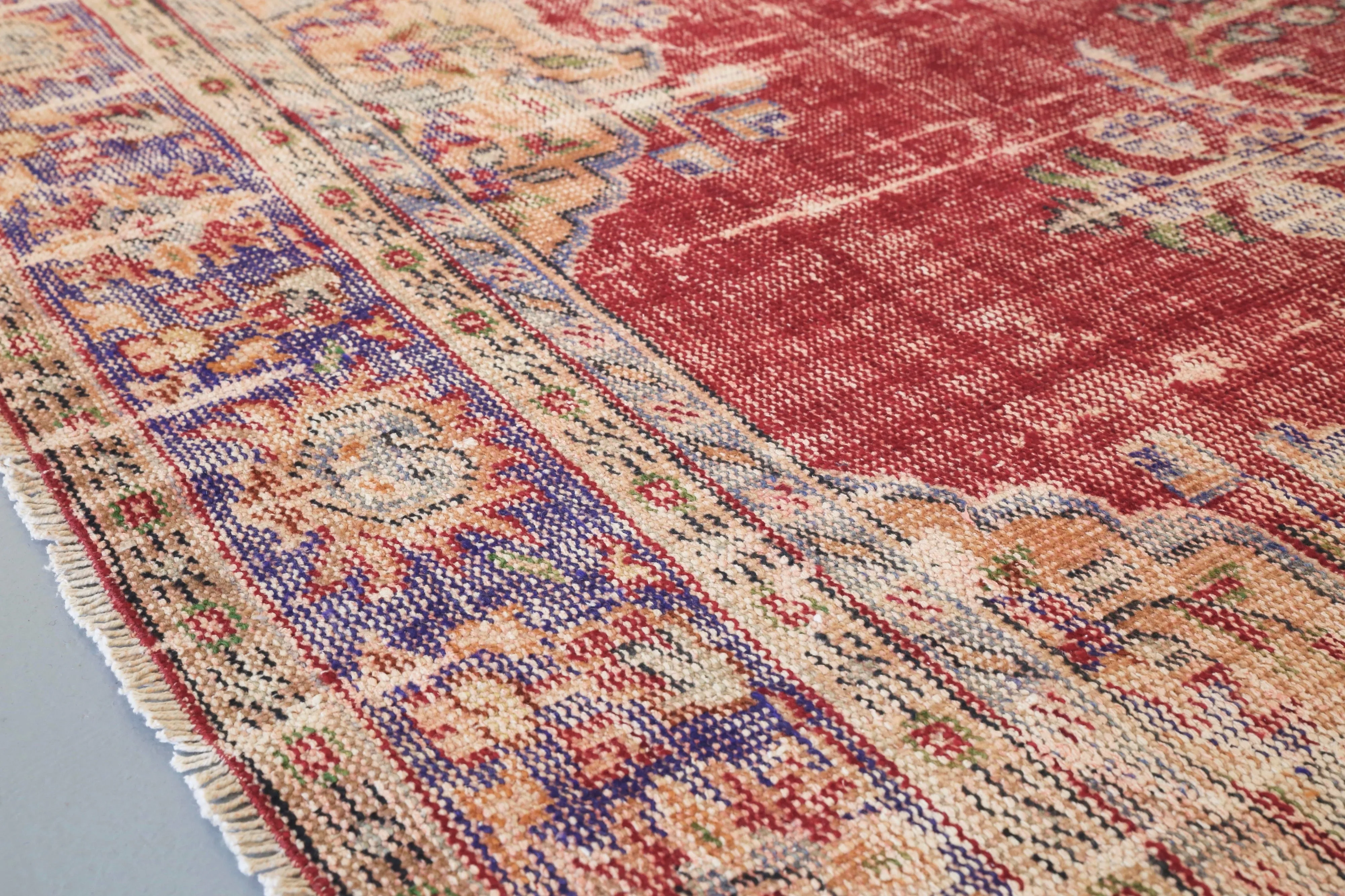 Old Demirci Oushak Rug 7.9ftx10.5ft