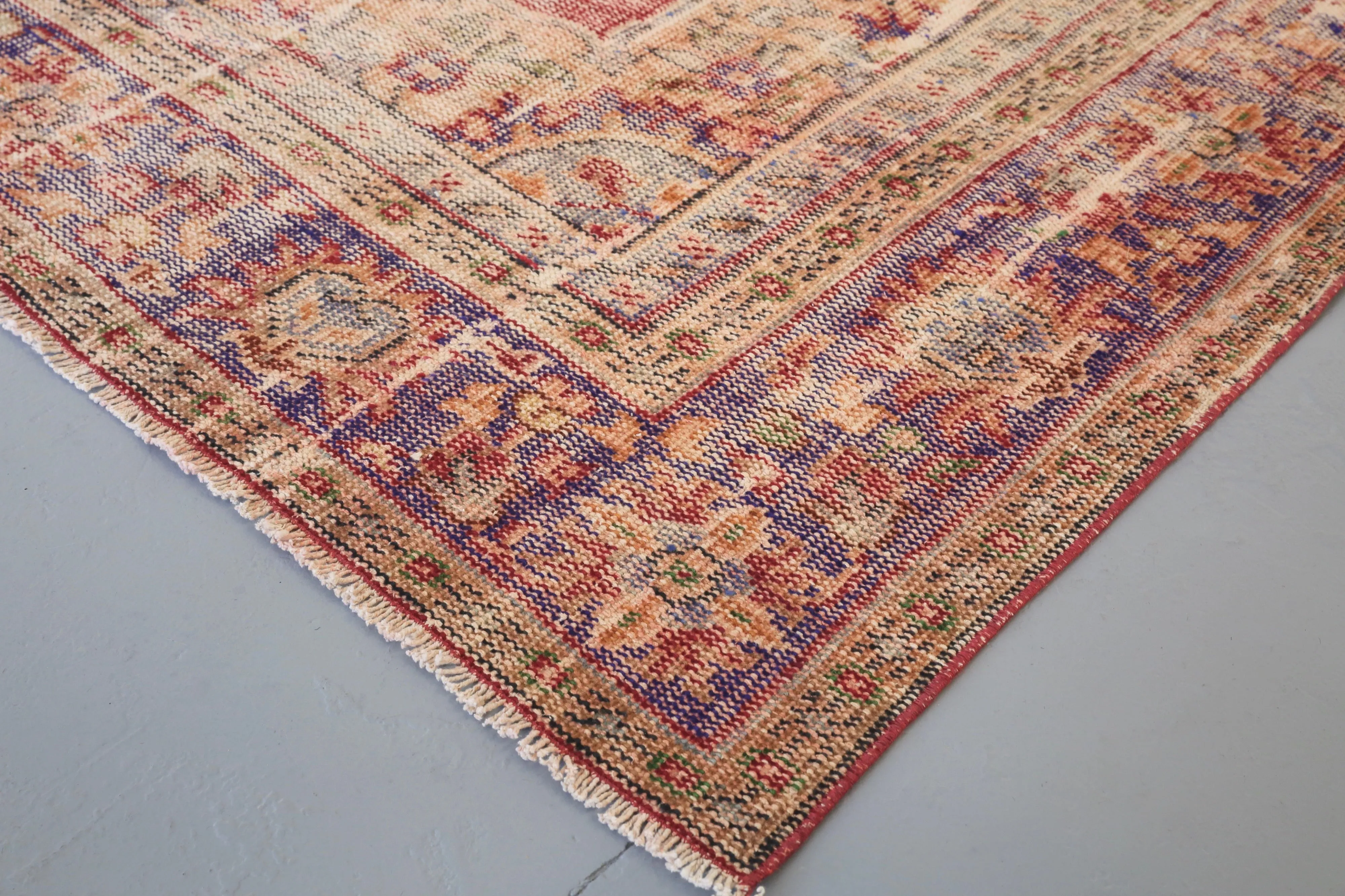 Old Demirci Oushak Rug 7.9ftx10.5ft