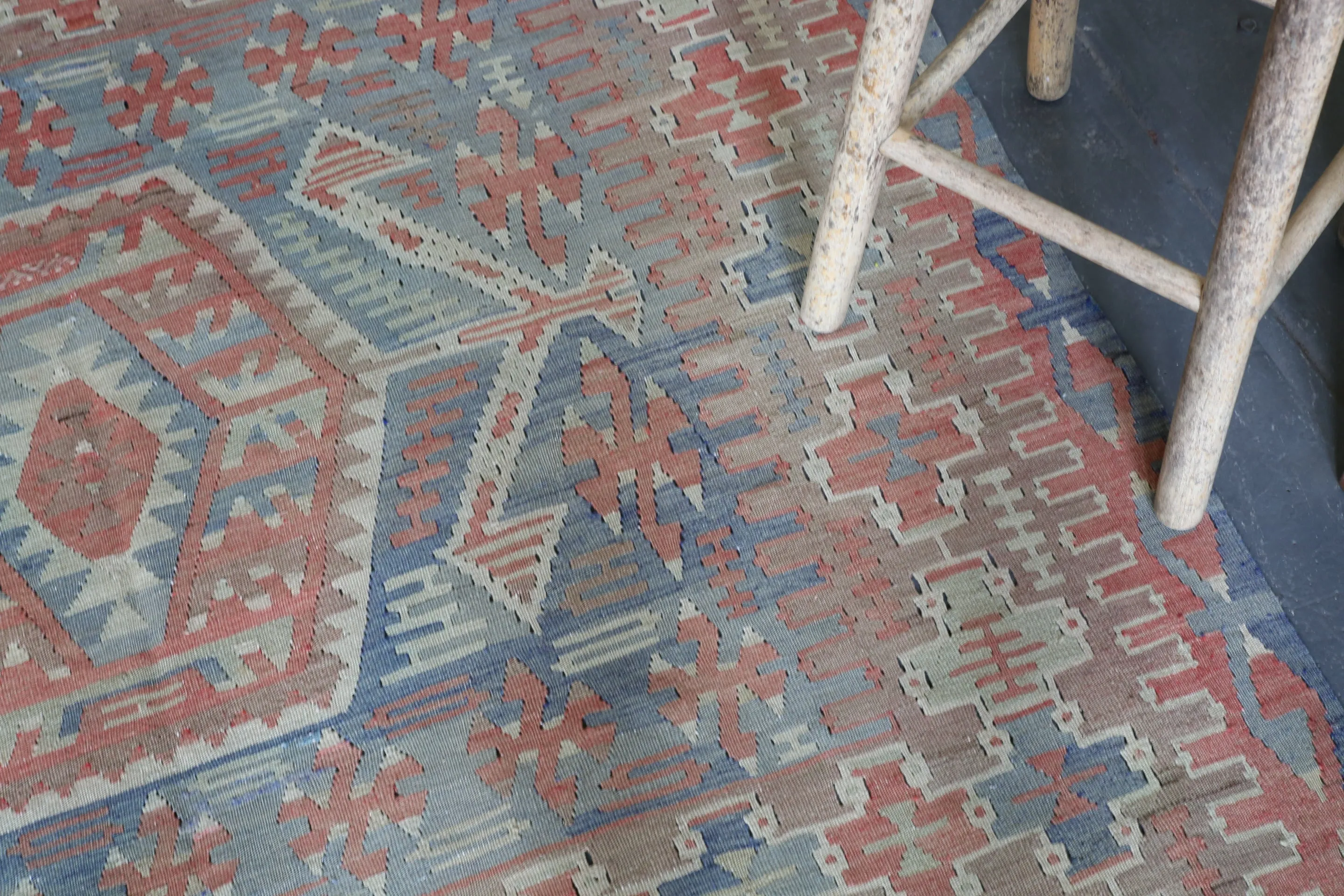 Old Oushak Esme Kilim 5.2ftx10.10ft
