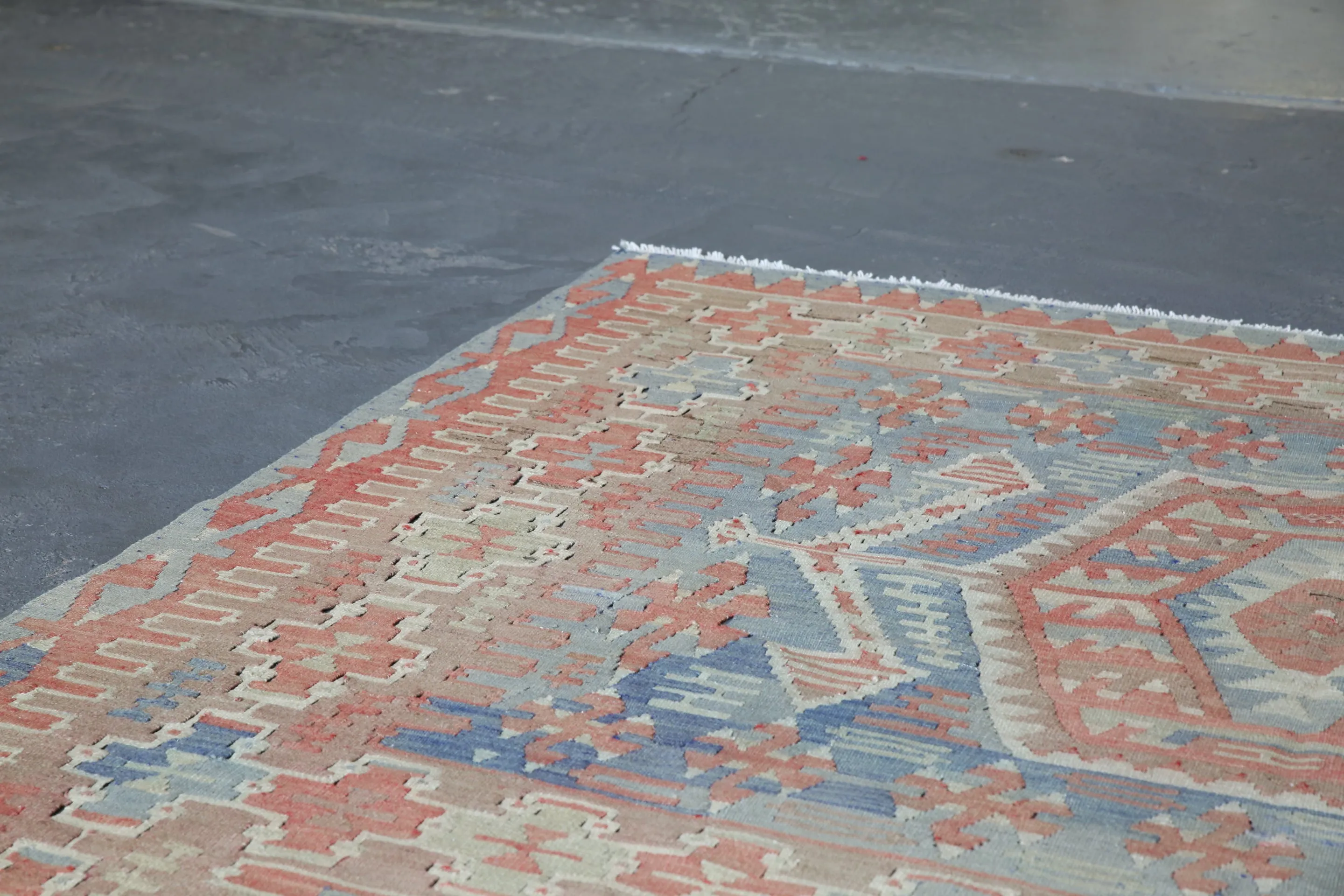 Old Oushak Esme Kilim 5.2ftx10.10ft