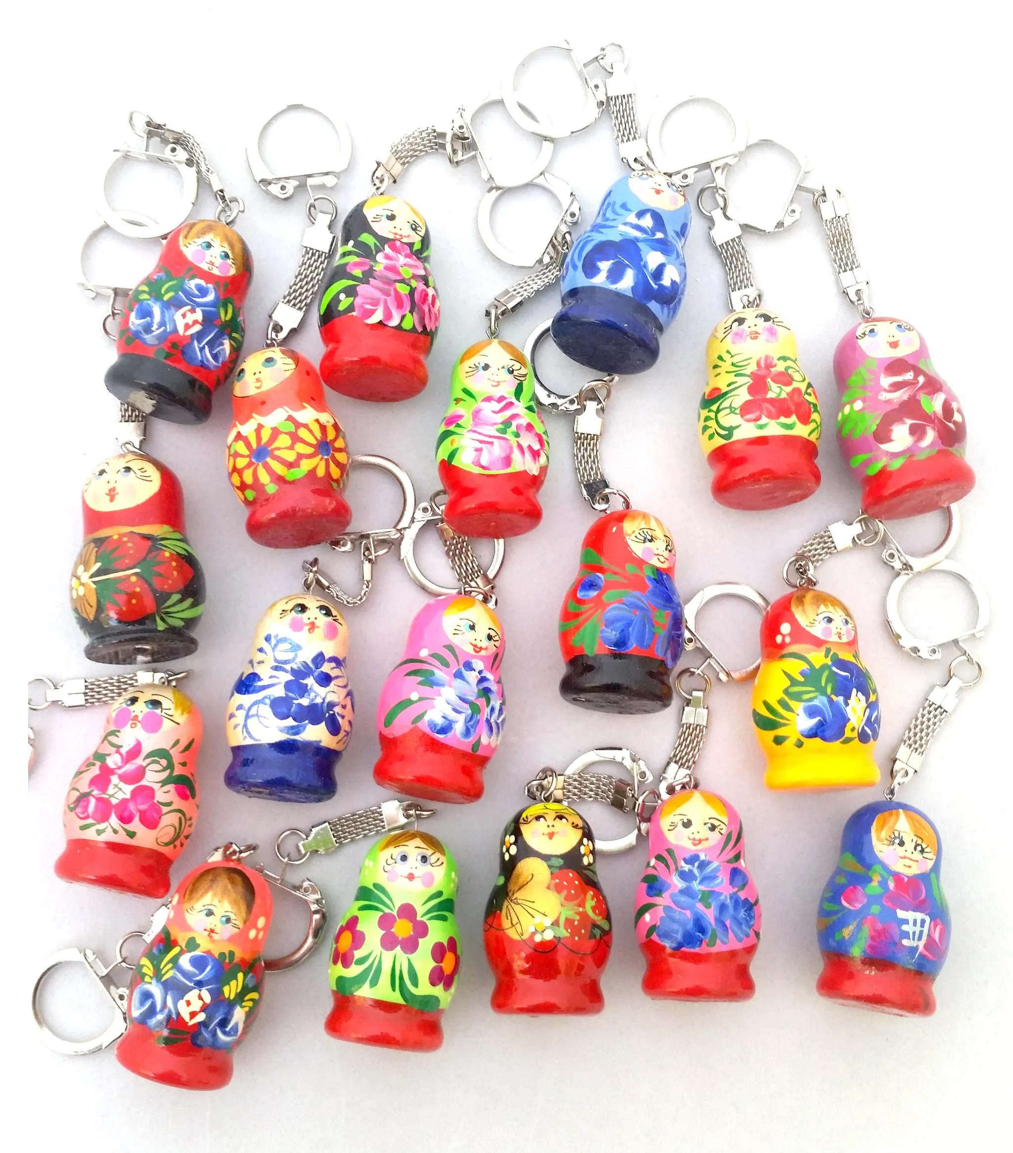 One (1) Hand Painted Russian Key Chain in Assorted Color