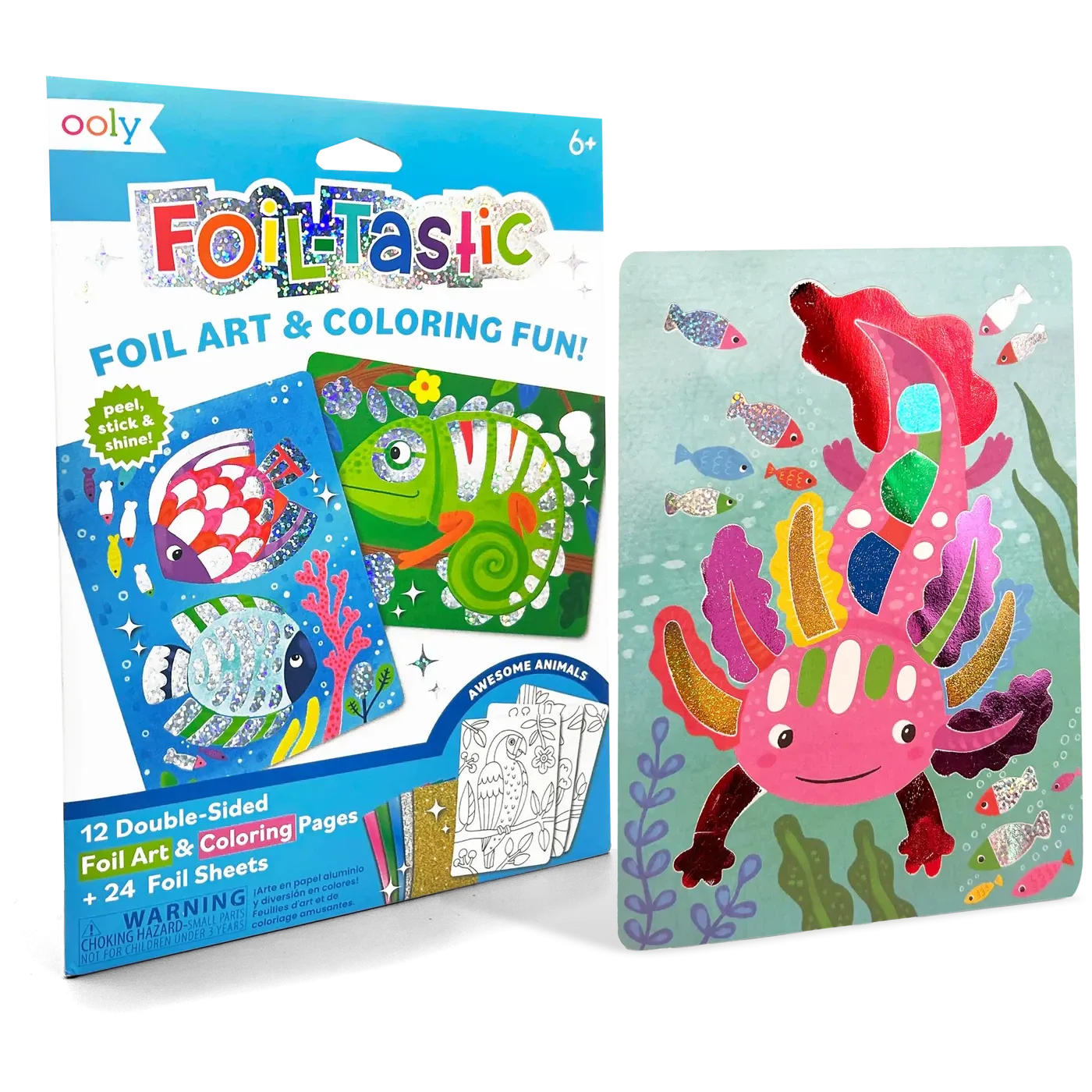 Ooly Foil-tastic Foil Art & Coloring Set - Awesome Animals