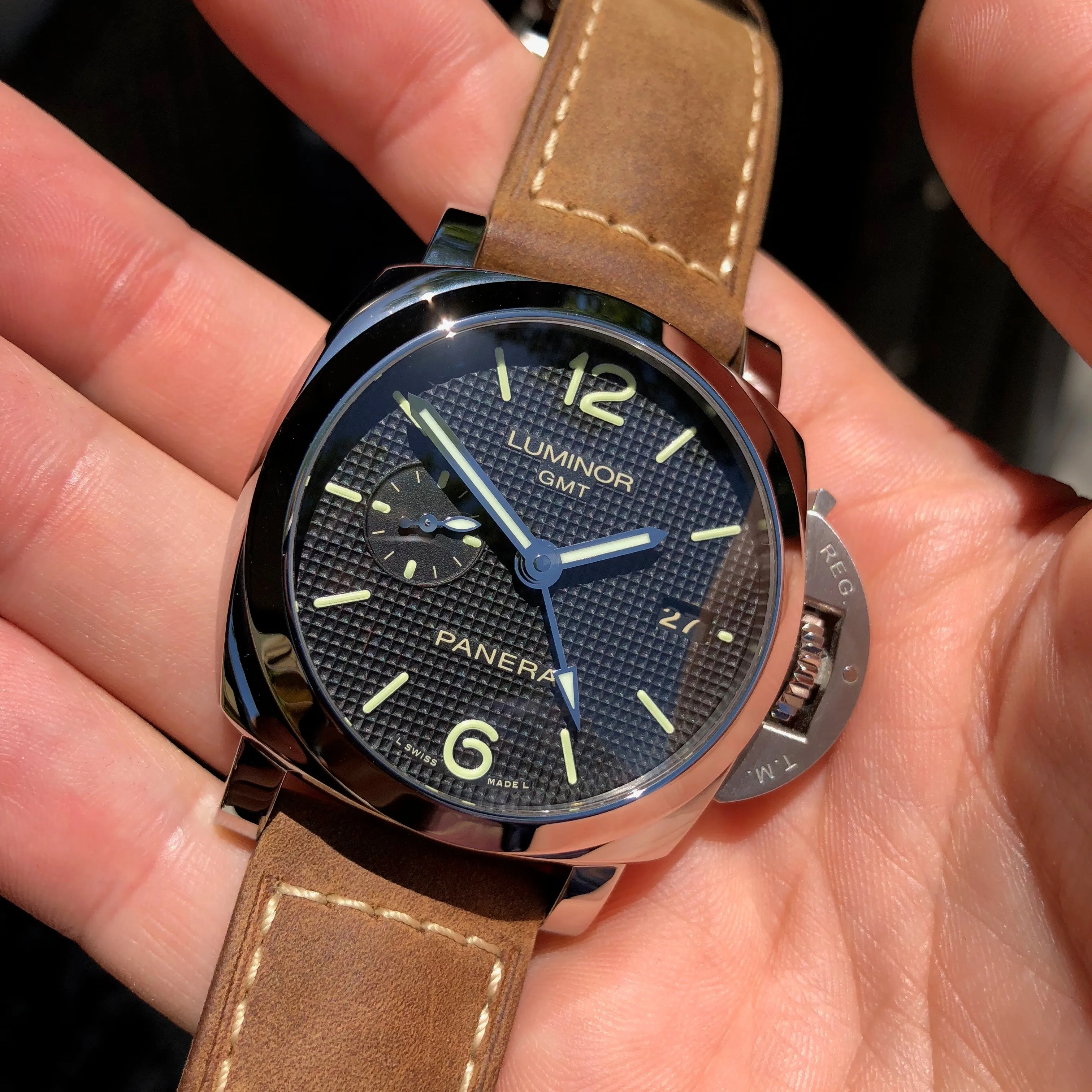 Panerai Luminor 1950 PAM 535 GMT 3 Days Automatic 42mm Wristwatch Box Papers