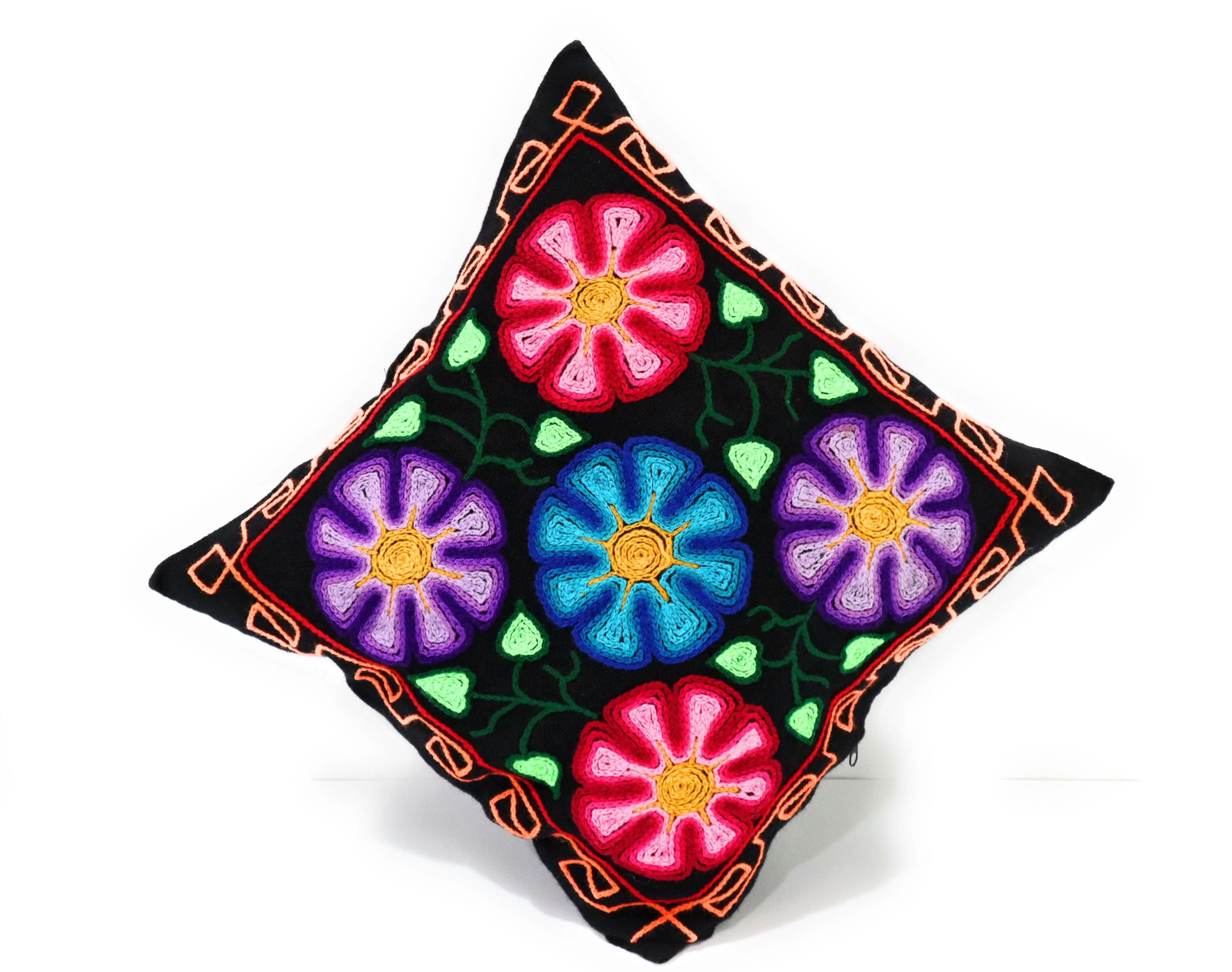 Pillow Cover Dahlias Native Flowers of the Andes 17" L x 16.75" W