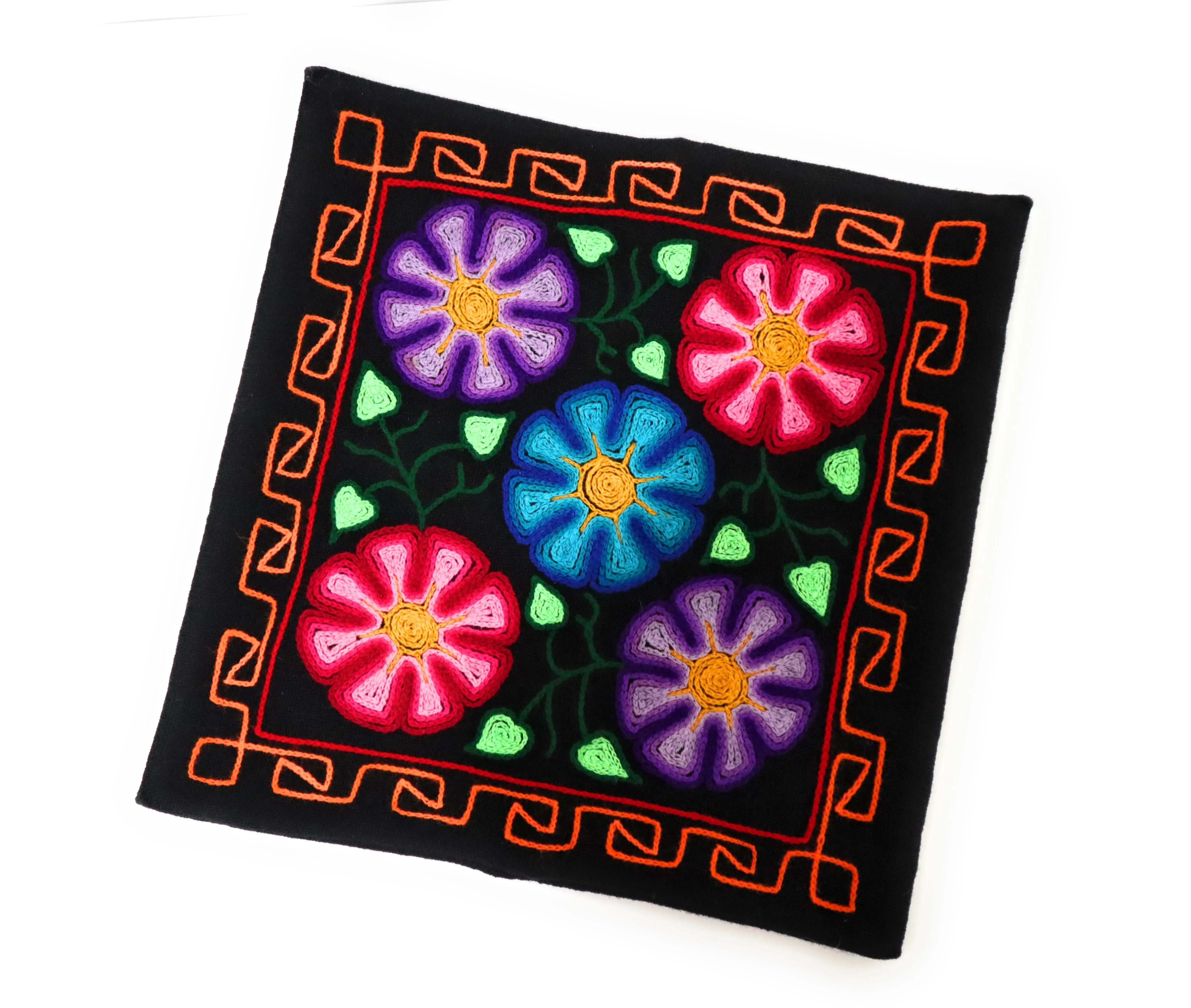 Pillow Cover Dahlias Native Flowers of the Andes 17" L x 16.75" W