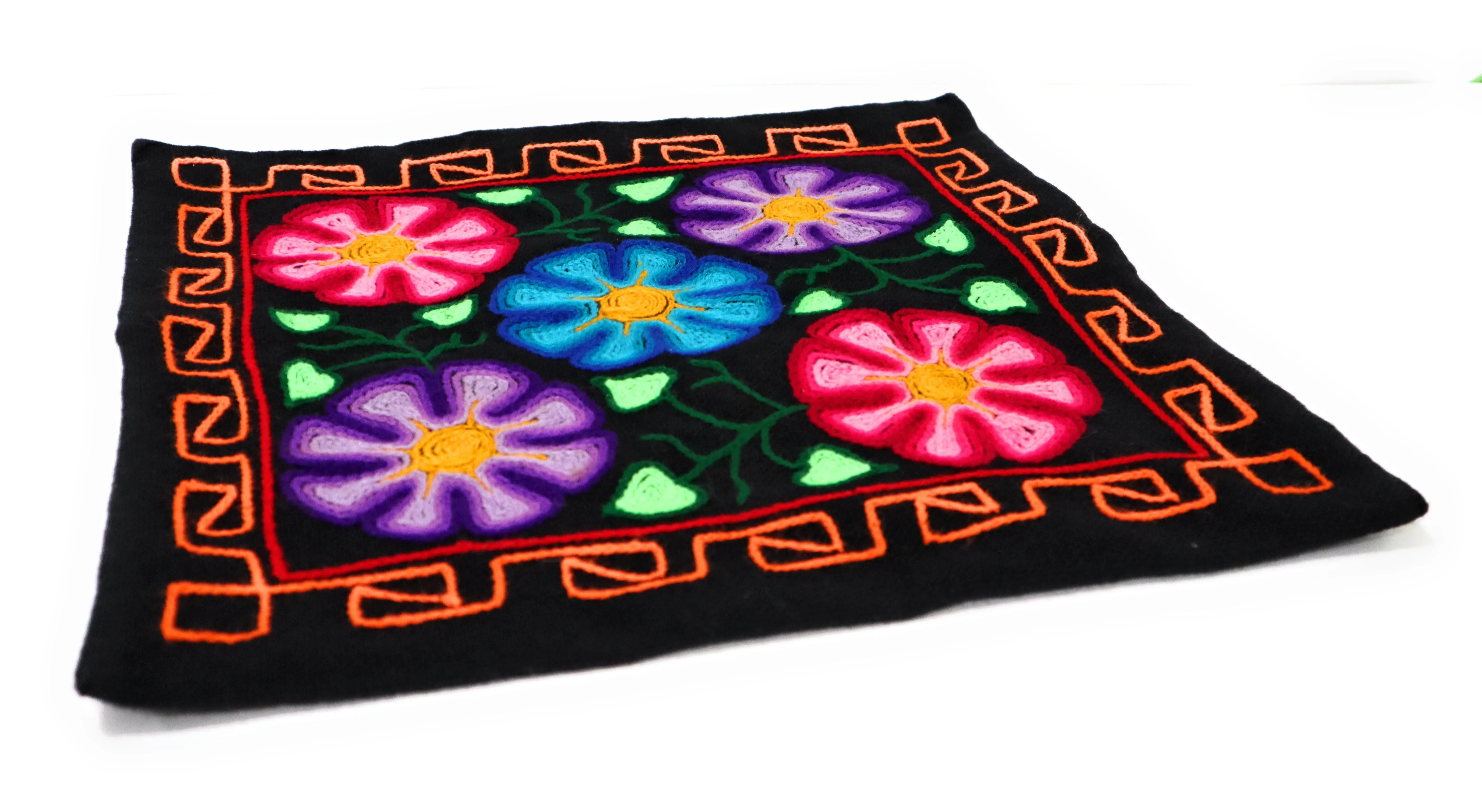 Pillow Cover Dahlias Native Flowers of the Andes 17" L x 16.75" W