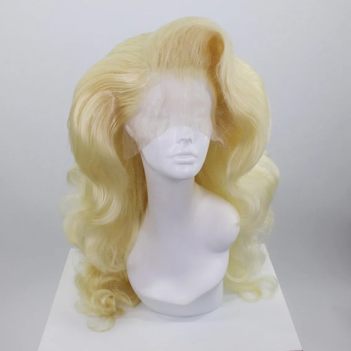 Platinum Blonde Soft Waves Custom Styled Wig