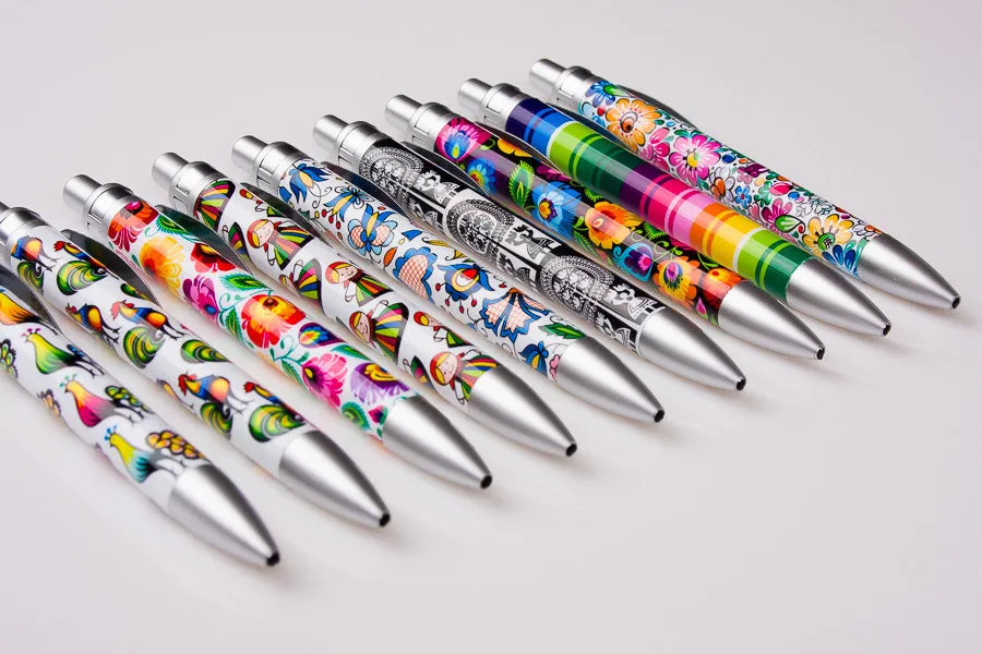Polish Lowicz Folk Art Pen (White Lowicz)