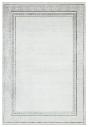 Queen Cream Bamboo Woven Modern Living Room Rug 8105